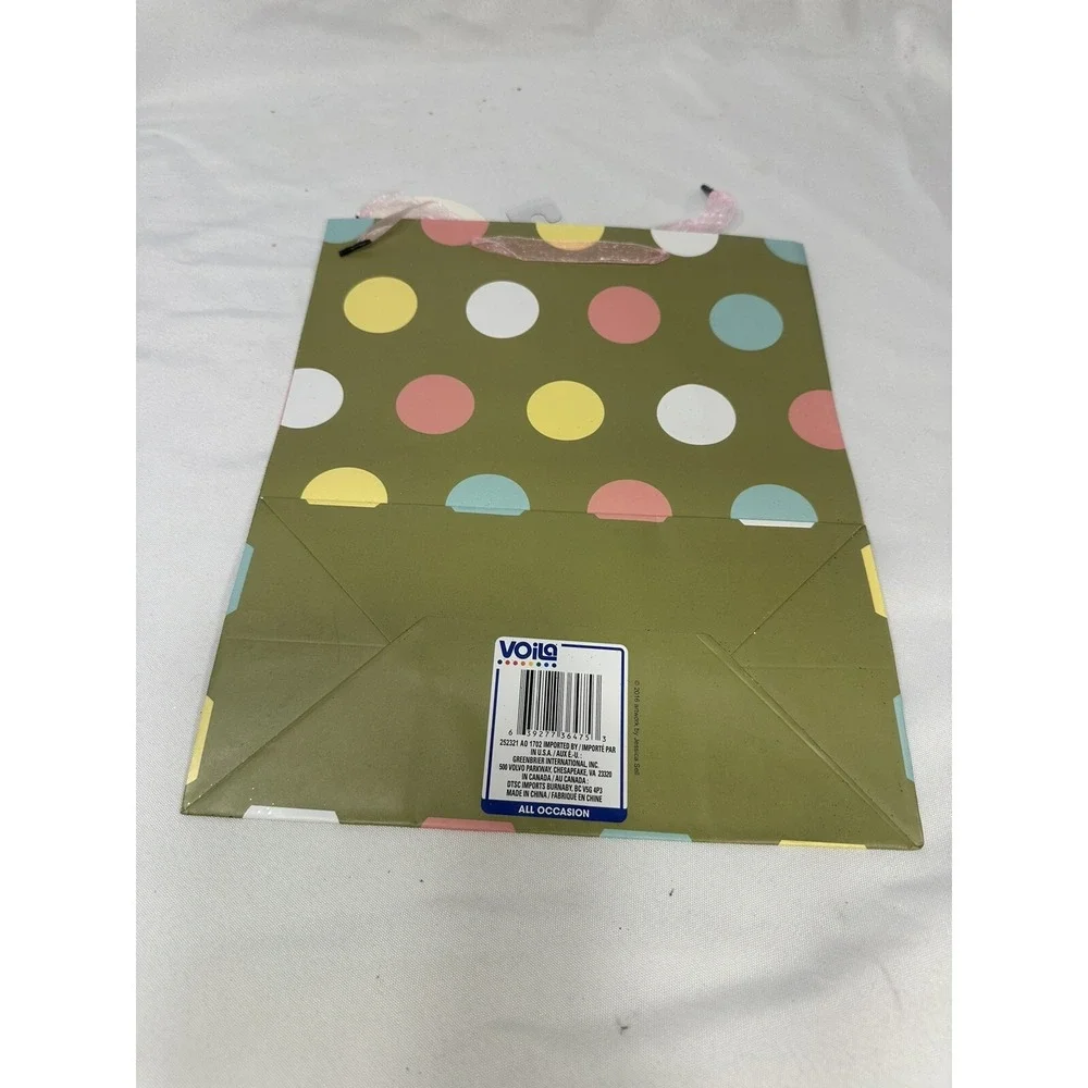VOILA gift bag party bag BIRTHDAY approximately 5X10 inch 12 inches tall